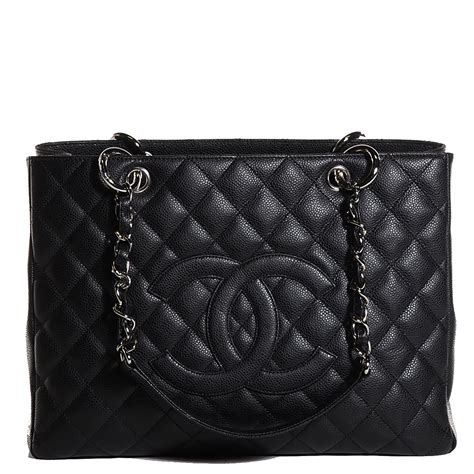chanel quilted caviar leather grand shopping tote
